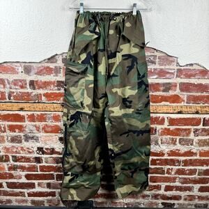 Vintage Military Pants Size Medium Woodland Camo Cargo ECWCS Goretex Trousers